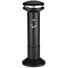 Rubbermaid Commercial Infinity Ultra-High Capacity Smoking Receptacle, 6.7 gal, 15.5 dia x 41.5h, Black (RCP9W34BLA)