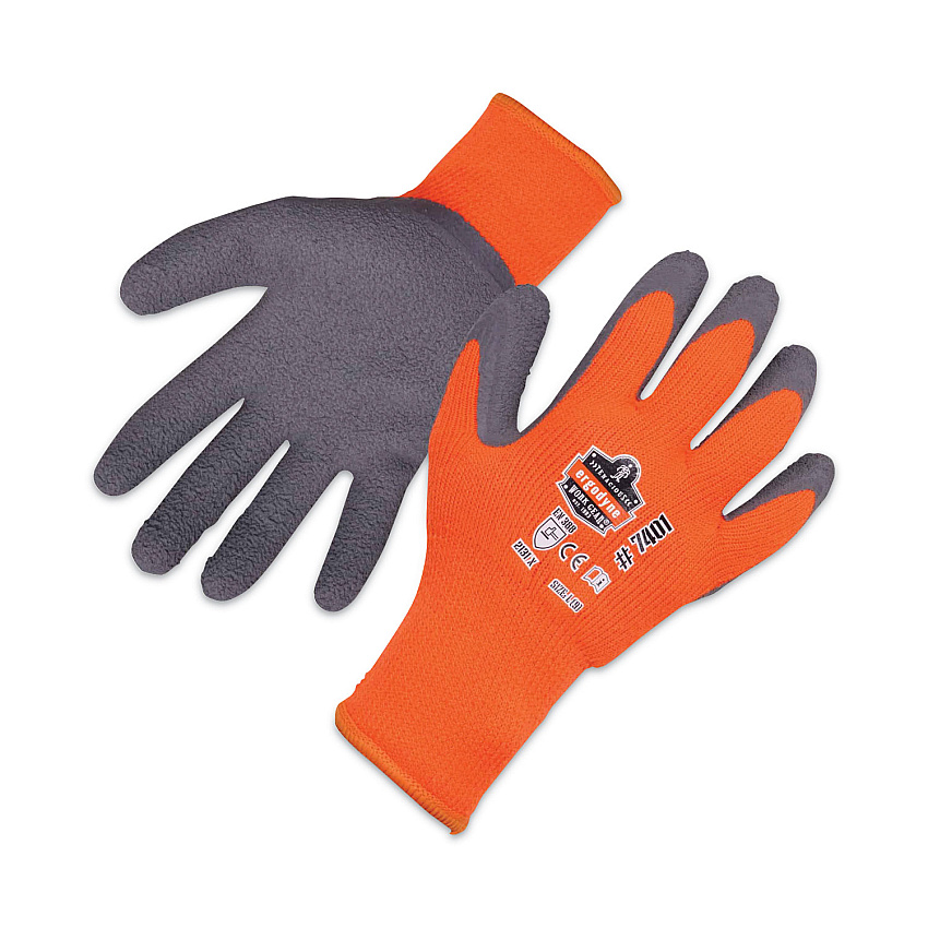 ergodyne ProFlex 7401 Coated Lightweight Winter Gloves, Orange, Large, 144 Pairs (EGO17894)
