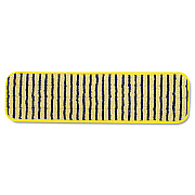 Rubbermaid Commercial Microfiber Scrubber Pad, Vertical Polyprolene Stripes, 18", Yellow, 6/Carton (RCPQ810YEL)