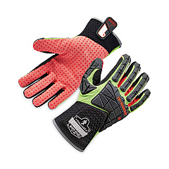 ergodyne ProFlex 925CR6 Performance Dorsal Impact-Reducing Cut Resistance Glove, Black/Lime, Medium, Pair (EGO17293)