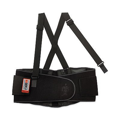 ergodyne ProFlex 1400UN Universal Size Back Support Brace, One Size Fits All, 25" to 58" Waist, Black (EGO11400)