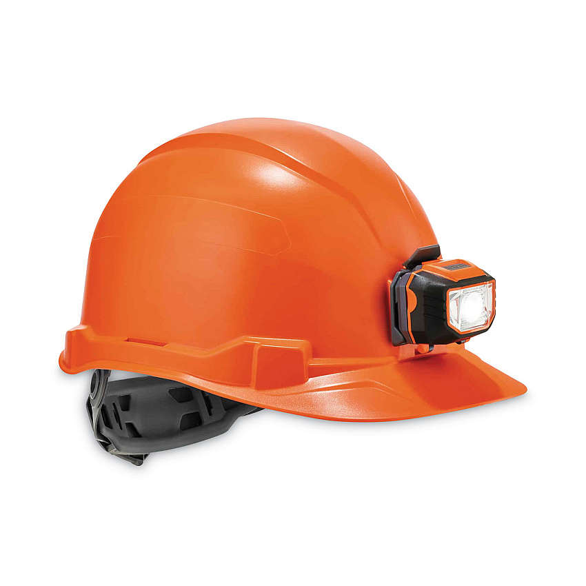 ergodyne Skullerz 8970LED Class E Hard Hat Cap Style with LED Light, Orange (EGO60143)