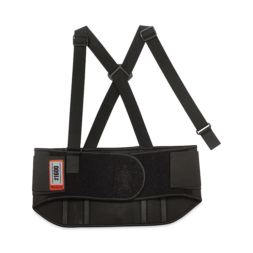 ergodyne ProFlex 1600 Standard Elastic Back Support Brace, Medium, 30" to 34" Waist, Black (EGO11103)