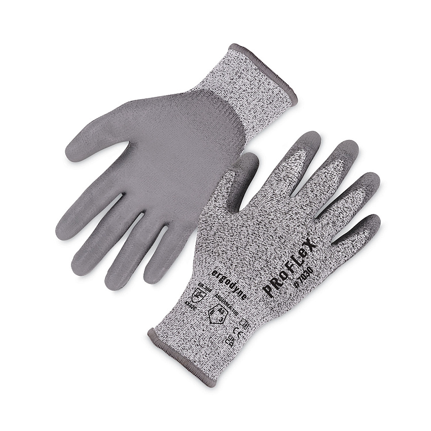 ergodyne ProFlex 7030 ANSI A3 PU Coated CR Gloves, Gray, X-Large, 12 Pairs/Pack (EGO10455)