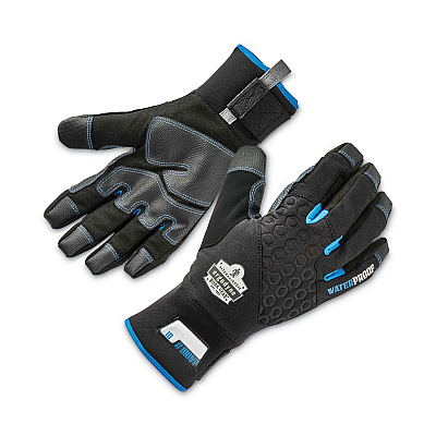ergodyne ProFlex 818WP Thermal WP Gloves with Tena-Grip, Black, Medium, Pair (EGO17383)