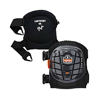 ergodyne ProFlex 357 Lightweight Gel Knee Pads, Short Cap, Buckle Closure, One Size Fits Most, Black, Pair (EGO18457)