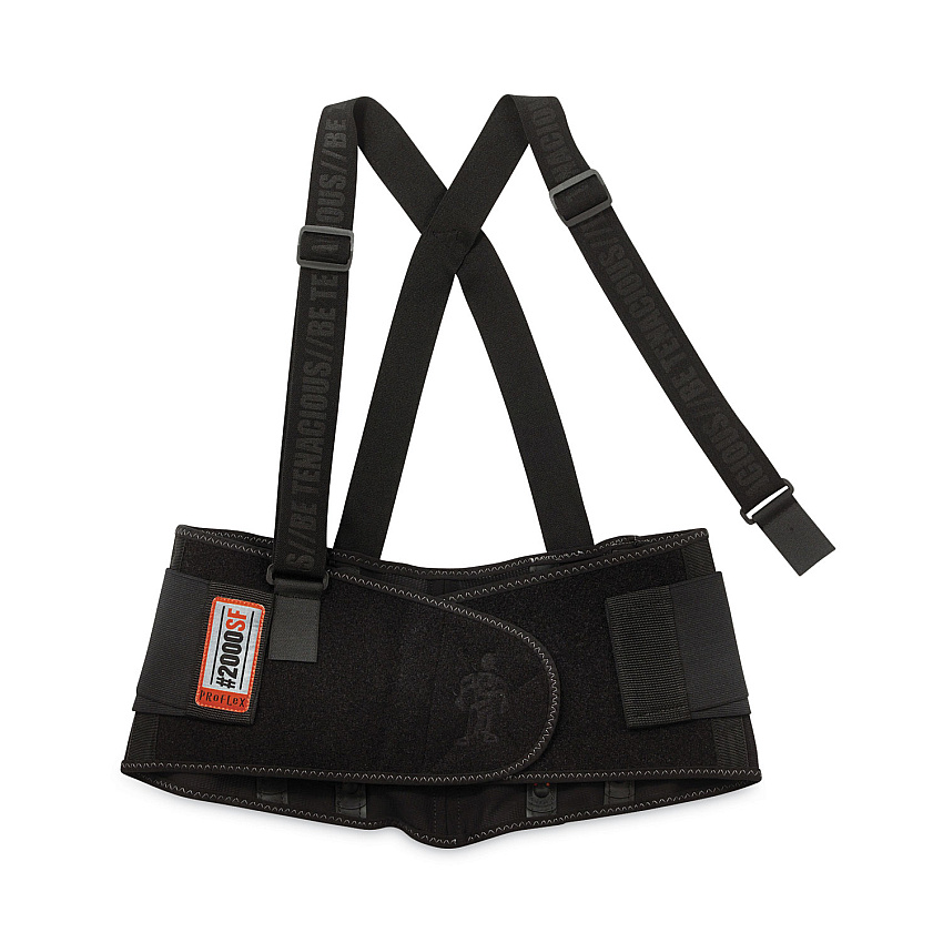 ergodyne ProFlex 2000SF High-Performance Spandex Back Support Brace, 3X-Large, 46" to 52" Waist, Black (EGO11287)