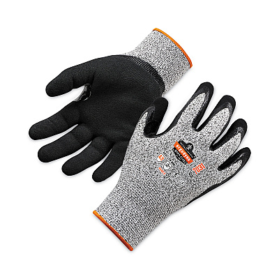 ergodyne ProFlex 7031 ANSI A3 Nitrile-Coated CR Gloves, Gray, Large, Pair (EGO17984)