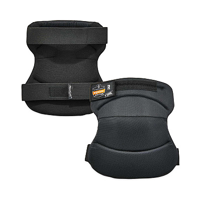 ergodyne ProFlex 230HL Knee Pads, Wide Soft Cap, Hook and Loop Closure, One Size Fits Most, Black, Pair (EGO18231)