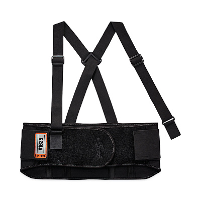 ergodyne ProFlex 1625 Elastic Back Support Brace, X-Large, 38" to 42" Waist, Black (EGO11115)