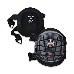 ergodyne ProFlex 355 Injected Gel Knee Pads, Short Cap, Buckle Closure, One Size Fits Most, Black, Pair (EGO18455)