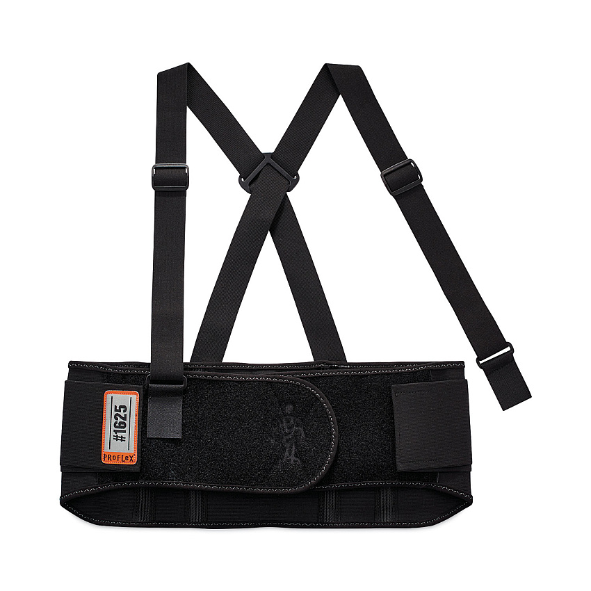 ergodyne ProFlex 1625 Elastic Back Support Brace, 2X-Large, 42" to 46" Waist, Black (EGO11116)