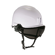 ergodyne Skullerz 8974V Class E Safety Helmet with 8991 Visor Kit, Smoke Lens, 6-Point Ratchet Suspension, White (EGO60216)