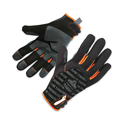 ergodyne ProFlex 810 Reinforced Utility Gloves, Black, Large Pair (EGO17224)