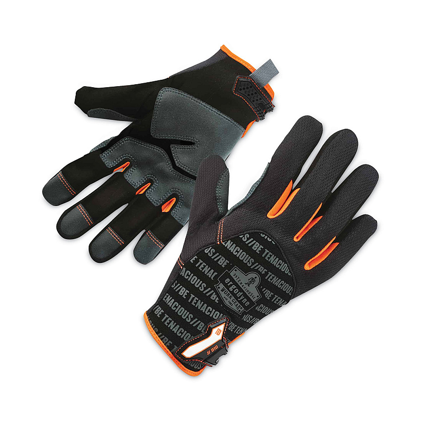 ergodyne ProFlex 810 Reinforced Utility Gloves, Black, Large Pair (EGO17224)