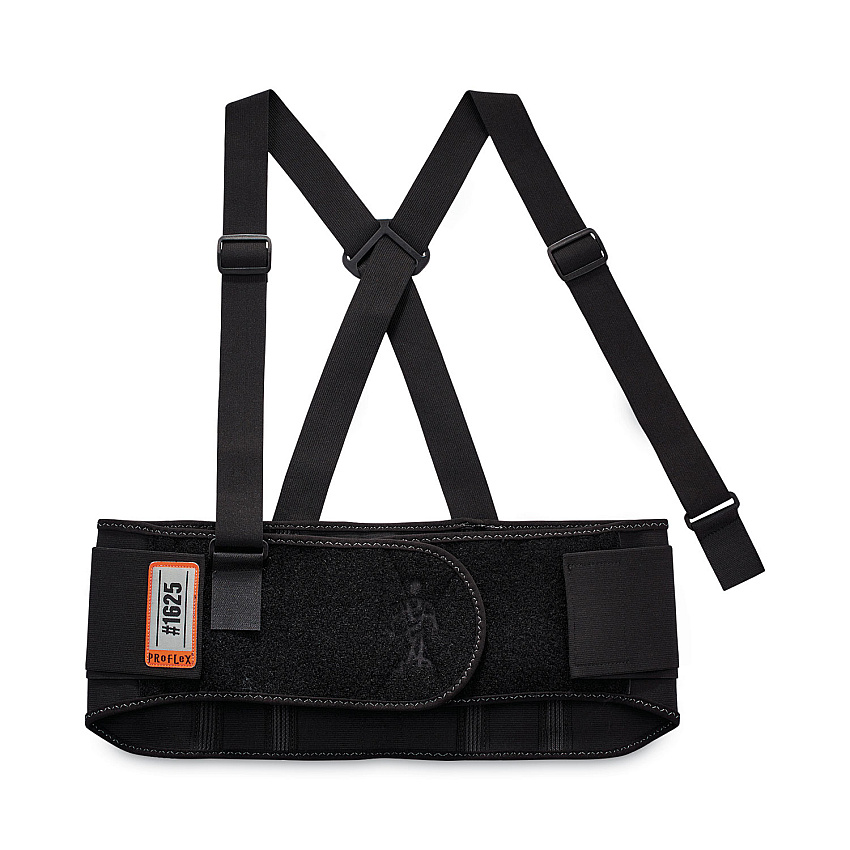 ergodyne ProFlex 1625 Elastic Back Support Brace, 3X-Large, 46" to 52" Waist, Black (EGO11117)