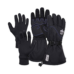 ergodyne ProFlex 825WP Thermal Waterproof Winter Work Gloves, Black, Large, Pair (EGO17604)