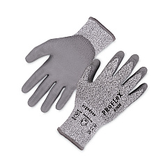 ergodyne ProFlex 7030 ANSI A3 PU Coated CR Gloves, Gray, Medium, Pair (EGO10463)