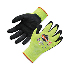 ergodyne ProFlex 7021 Hi-Vis Nitrile-Coated CR Gloves, Lime, Large, Pair (EGO17964)