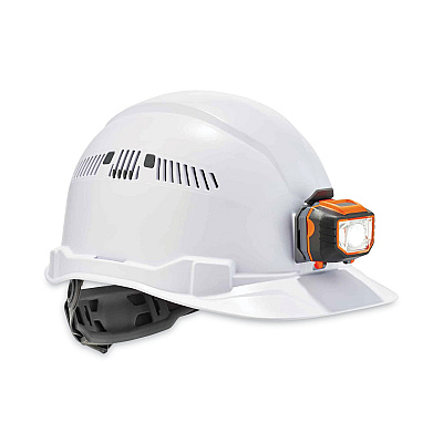 ergodyne Skullerz 8972LED Class C Hard Hat Cap Style with LED Light, White (EGO60146)