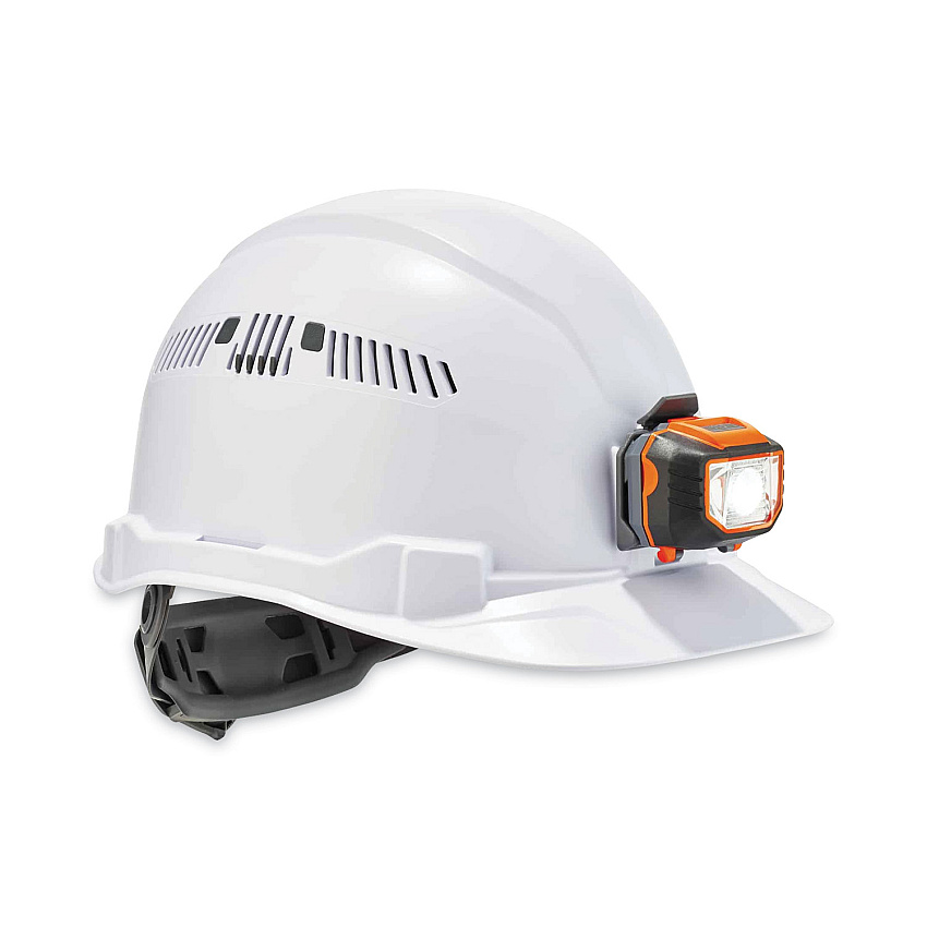ergodyne Skullerz 8972LED Class C Hard Hat Cap Style with LED Light, White (EGO60146)