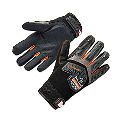 ergodyne ProFlex 9015F(x) Certified Anti-Vibration Gloves and Dorsal Protection, Black, Large, Pair (EGO17304)