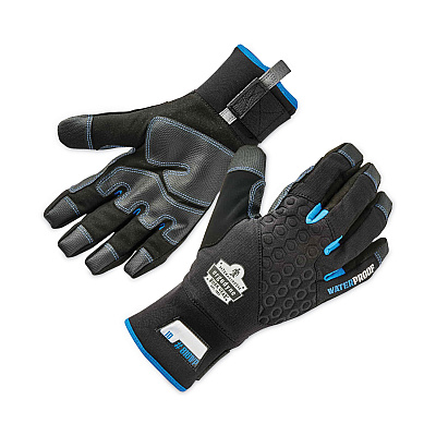 ergodyne ProFlex 818WP Thermal WP Gloves with Tena-Grip, Black, X-Large, Pair (EGO17385)