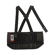 ergodyne ProFlex 1600 Standard Elastic Back Support Brace, 4X-Large, 52" to 58" Waist, Black (EGO11108)