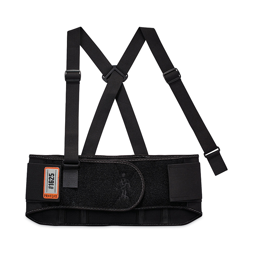 ergodyne ProFlex 1625 Elastic Back Support Brace, Large, 34" to 38" Waist, Black (EGO11114)