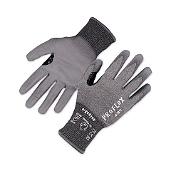 ergodyne ProFlex 7071 ANSI A7 PU Coated CR Gloves, Gray, Medium, Pair (EGO18073)