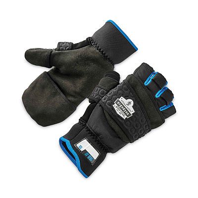 ergodyne ProFlex 816 Thermal Flip-Top Gloves, Black, 2X-Large, Pair (EGO17346)