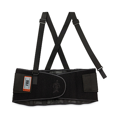 ergodyne ProFlex 100 Economy Spandex Back Support Brace, Large, 34" to 38" Waist, Black (EGO11384)