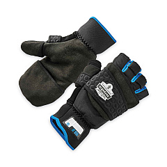 ergodyne ProFlex 816 Thermal Flip-Top Gloves, Black, Large, Pair (EGO17344)