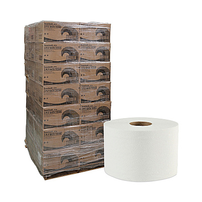 Boardwalk Green Xtra Controlled Bath Tissue, Septic Safe, 2-Ply, White, 1,000/Roll, 36 Rolls Carton, 48 Cartons/Pallet (BWK45XTRAPLT)