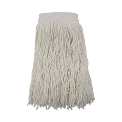 Boardwalk Mop Head, Premium Saddleback Head, Rayon Fiber, 24-Oz., White, 12/Carton (BWK324R)
