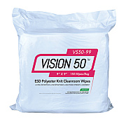 Poly Cleanroom Wipes 9x9 Hw 140gsm Polyknit 150 Bag 12bag Cs, Case Of 1800 (VS50-99)