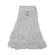 Boardwalk Pro Loop Web/Tailband Wet Mop Head, Rayon, #24 Size, White, 12/Carton (BWK4024RCT)