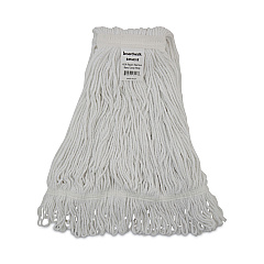 Boardwalk Pro Loop Web/Tailband Wet Mop Head, Rayon, #24 Size, White, 12/Carton (BWK4024RCT)