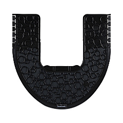 Boardwalk Commode Mat 2.0, Rubber, 22 x 22, Black, 6/Carton (BWKCMBB)