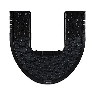 Boardwalk Commode Mat 2.0, Rubber, 22 x 22, Black, 6/Carton (BWKCMBB)