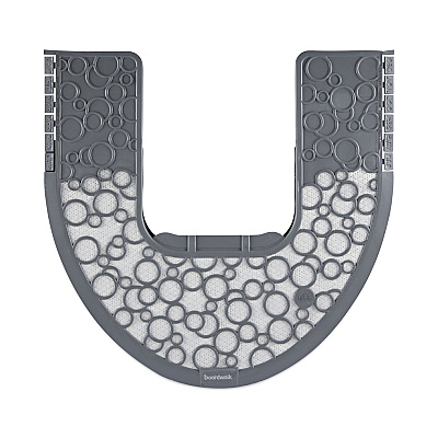 Boardwalk Commode Mat 2.0, Rubber, 22 x 22, Gray/White, 6/Carton (BWKCMGW)