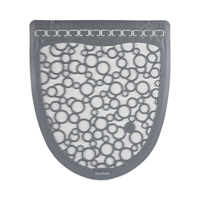 Boardwalk Urinal Mat 2.0, Rubber, 17.5 x 20, Gray/White, 6/Carton (BWKUMGW)