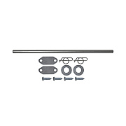 Rubbermaid Commercial Mega BRUTE Waste Collector Replacement Axle Kit, Silver (SGS9W71L3)