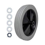 Rubbermaid Commercial Tilt Truck Wheels, 300 lb Weight Capacity, 12" Wheel, Gray (FG1011L10000)