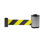 Rubbermaid Commercial Cone Barricade SystemT Replacement Belt Cassette, 7 ft, Yellow/Black/Silver (SGSFG6287L10000)