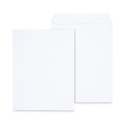 Universal Peel Seal Strip Catalog Envelope, #13 1/2, Square Flap, Self-Adhesive Closure, 10 x 13, White, 100/Box (UNV40101)