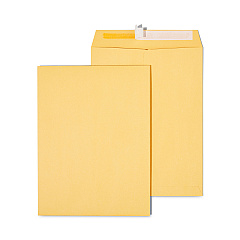 Universal Peel Seal Strip Catalog Envelope, #10 1/2, Square Flap, Self-Adhesive Closure, 9 x 12, Natural Kraft, 100/Box (UNV40102)