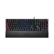 Adesso RGB Programmable Mechanical Gaming Keyboard with Detachable Magnetic Palmrest, 108 Keys, Black (AKB650EB)