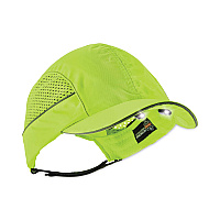 ergodyne Skullerz 8960 Bump Cap with LED Lighting, Short Brim, Lime Green (EGO23377)