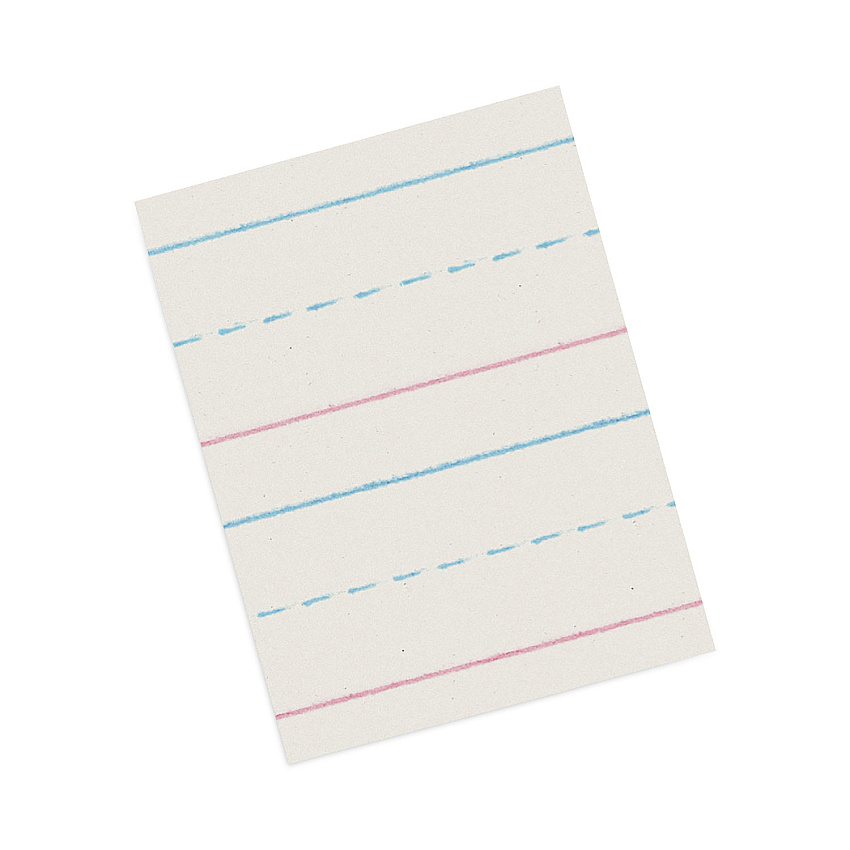 Pacon Multi-Program Picture Story Paper, 30 lb Bond Weight, 5/8" Long Rule, Two-Sided, 12 x 18, 250/Pack (ZNBZP2694)